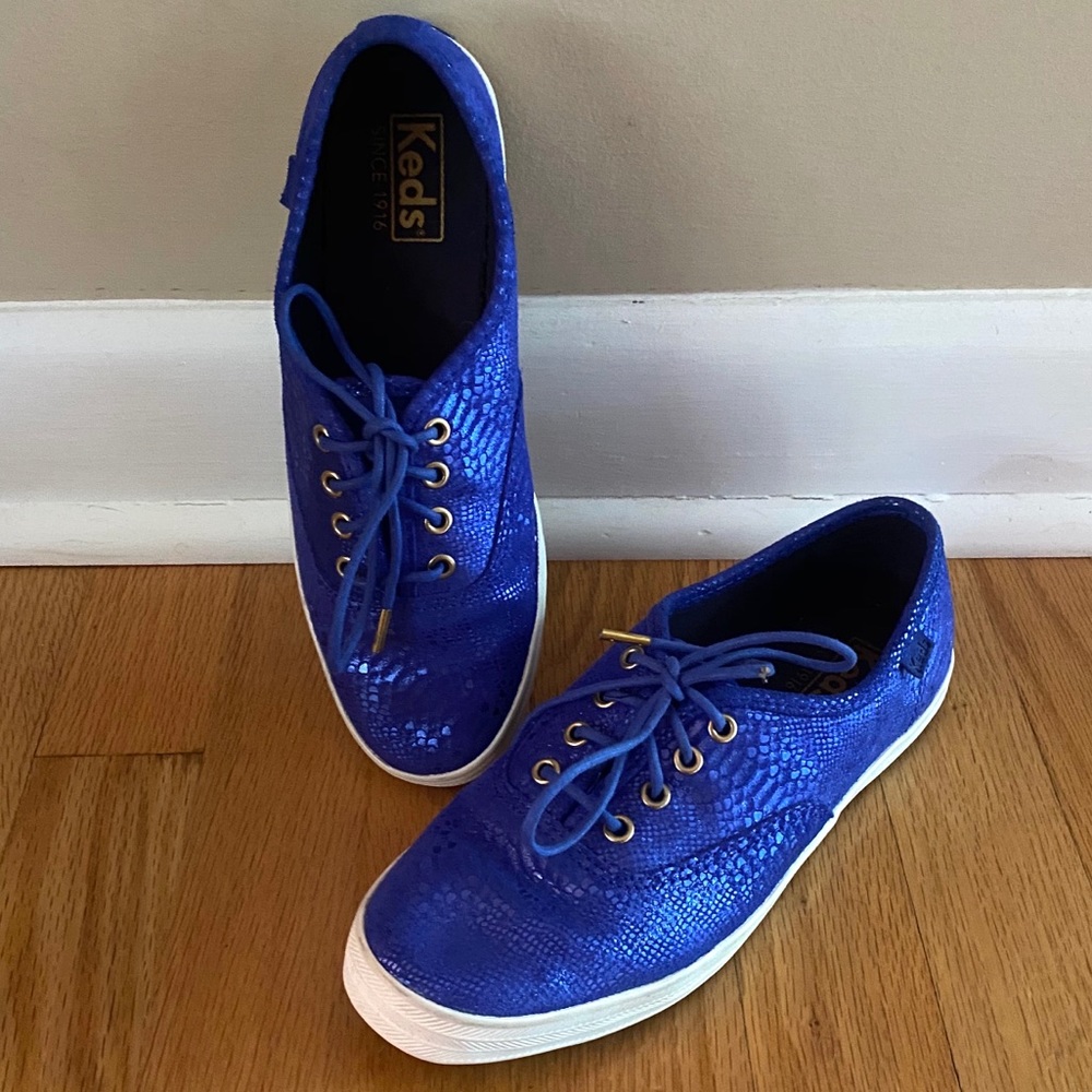 Keds Champion Metallic Blue Snake Print